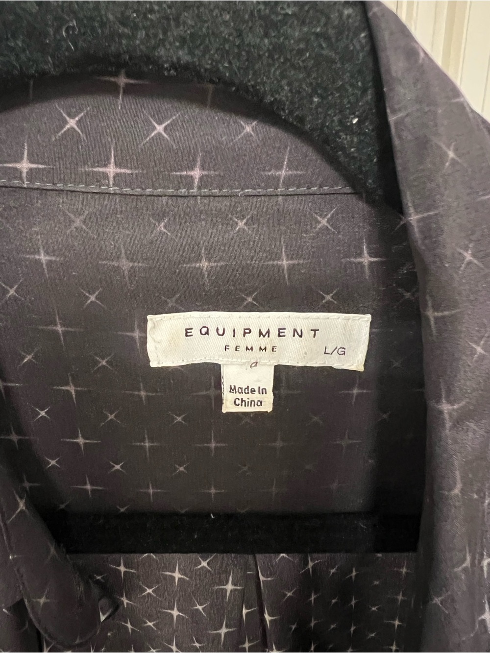 Equipment Black Star Print Silk Blouse - Picture 4 of 10